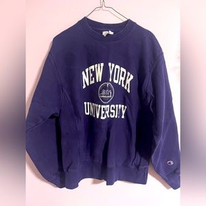 New York University NYU Purple Crewneck Sweatshirt